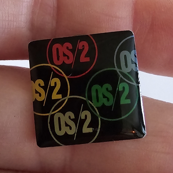 Vintage IBM os/2 pin enamel lapel brooch - Picture 3 of 5